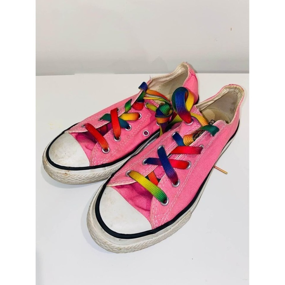 K1 Converse Hot Pink low top shoes kids size 3